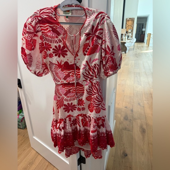 FARM Rio Red and White Floral Mini Dress - Picture 7 of 13